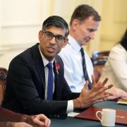Prime Minister Rishi Sunak during a Cabinet meeting in number 10 Downing Street