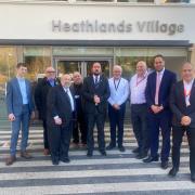 Conservative Party chair, Richard Holden, Bury South candidate Arnold Saunders and Cllr Russell Bernstein with representatives of the Fed, Prestwich