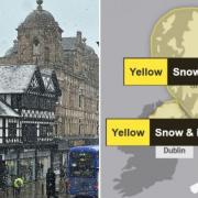 Snow has been predicted across Bury on Tuesday morning