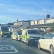 Police were seen around Vernon Road, Greenmount