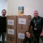 Staff at Cygnet Hospital with the donations