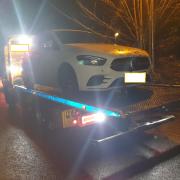 The Mercedes was recovered on Friday, February 23