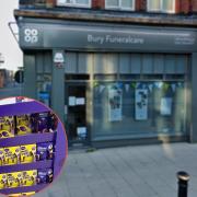 Co-op funeral care collecting Easter eggs