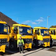 Cllr Alan Quinn with the gritters