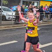 Karen Doherty in action at the Manchester Marathon