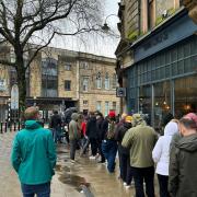 Fans queue around the block ahead of Record Store Day last year