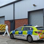 Police descended on to Woolfold Industrial Estate, Bury