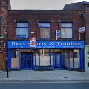 The Bury Sport and Trophies premises, where the sports bar is set to open