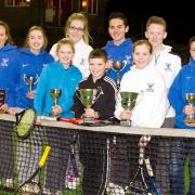 TROPHY HAUL Junior winners, from left to right, back: Elissa Shang, Issy Waite, Emily Chicken, Joseph Patel, Andrew Rafferty, Finlay Thomas, front: Emma Rayner, Piers Skeels-Caldwell, Lucy Pixton