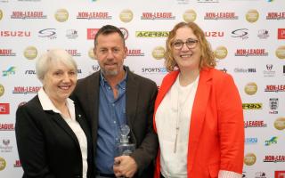 Diane Dobson and Caroline Suttie accept the award on behalf of Mandy