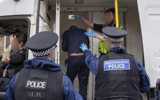 One of the raids in Bury last week