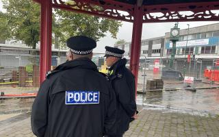 Police officers in Radcliffe as part of Operation Revoke