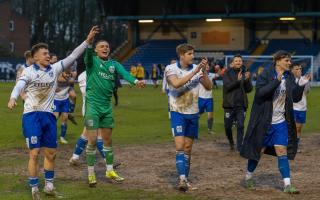 Bury players celebrate after beating Lower Breck Picture: Phil Hill