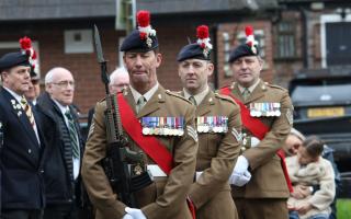 Fusiliers taking part in the Gallipoli remembrance parade in Bury last year