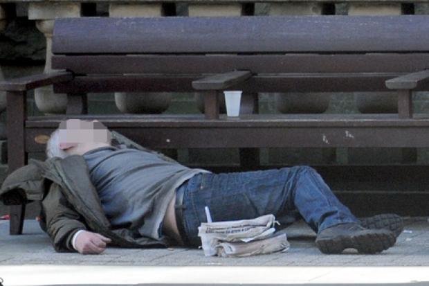 A user of the drug spice collapsed outside Bolton Town Hall...
