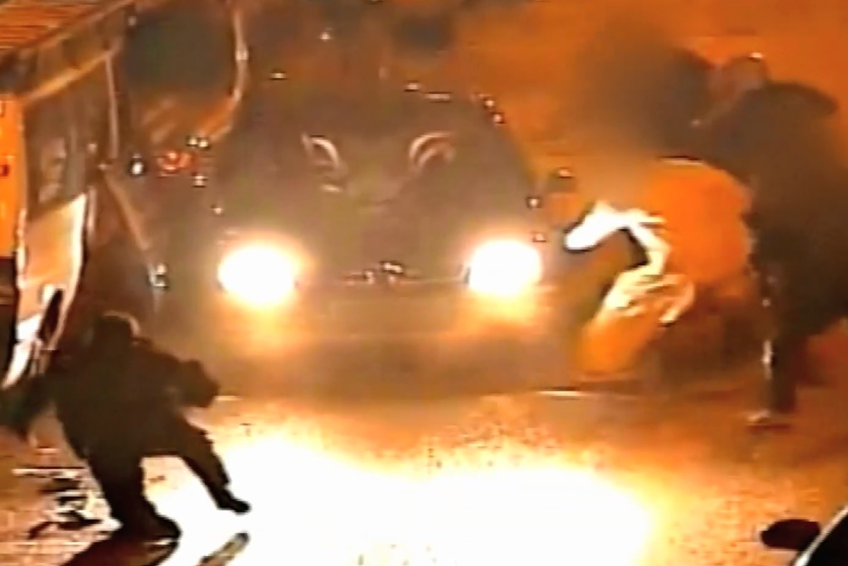 WATCH: Shocking footage of car repeatedly slamming into police officer